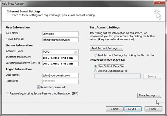 outlook 2010 setup instructional image 5