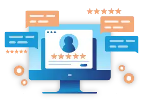 Online reviews with 5 star ratings 