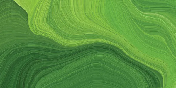 Green swirling lines symbolizing growth, harmony, freshness, and safety.