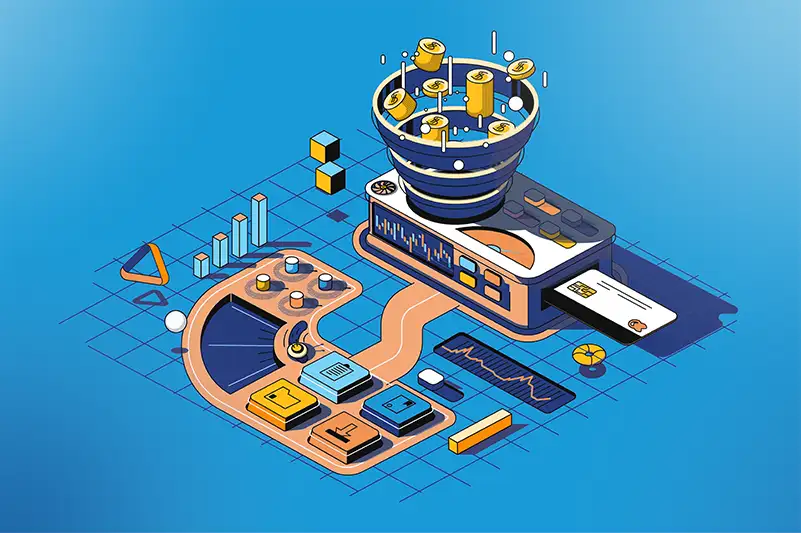 An illustration displaying a variety of paths towards lead generation