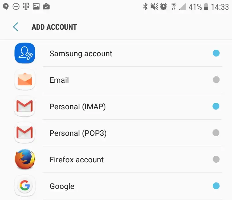 Android: Gmail setup instructional image 1