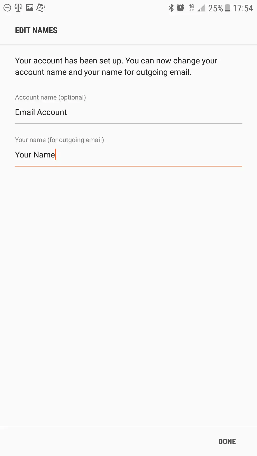 Android: Mail setup instructional image 7