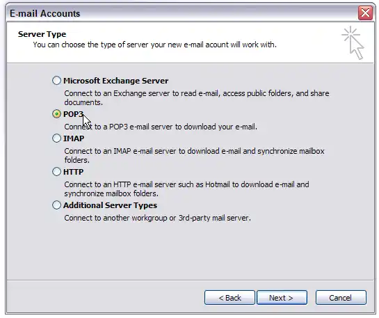 outlook 2003 setup instructional image 4