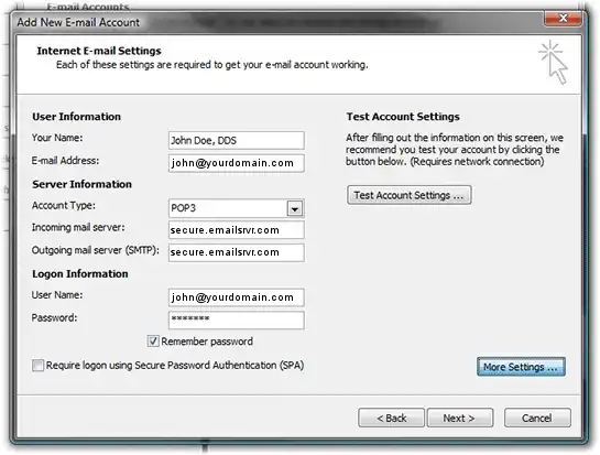 outlook 2007 setup instructional image 7